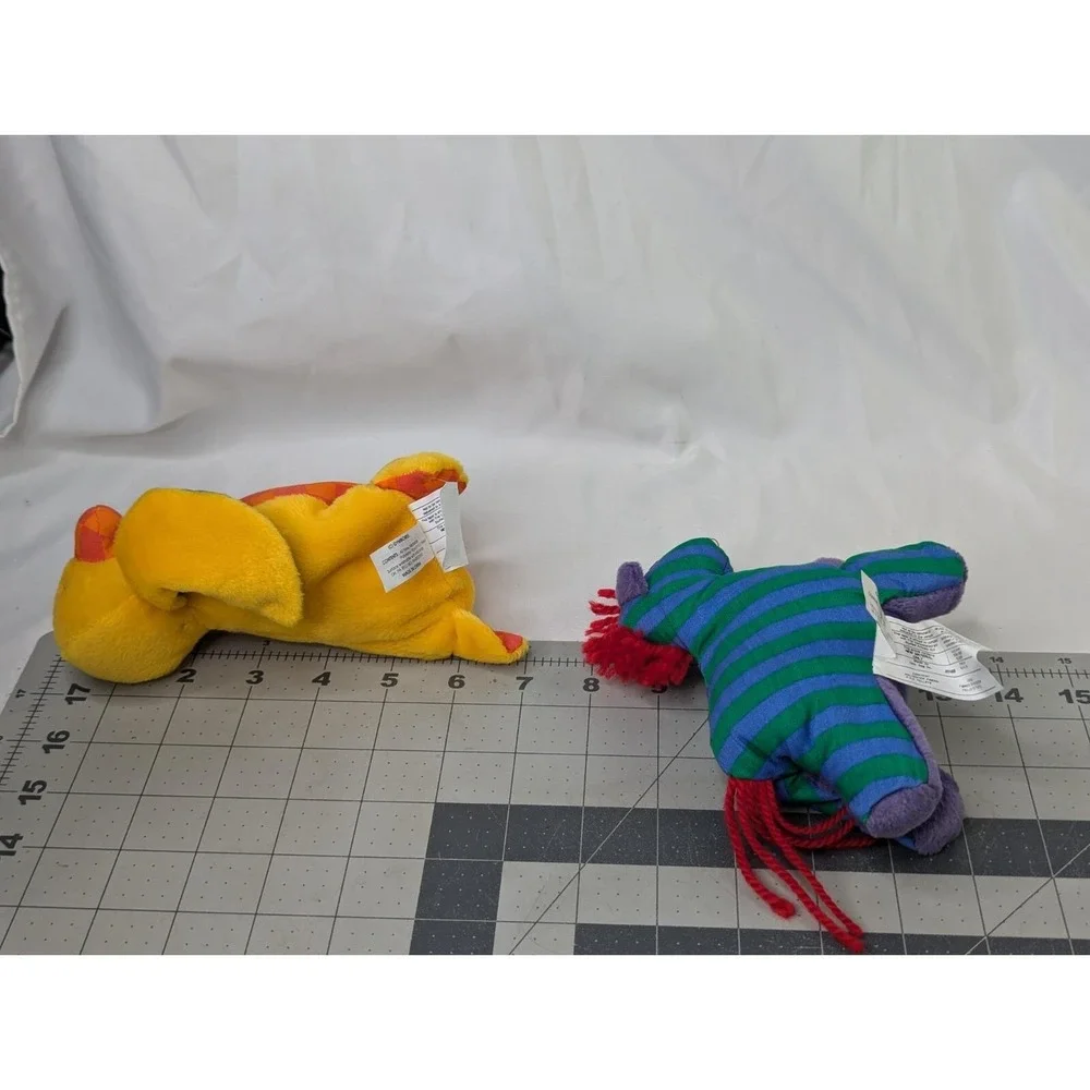 Gymboree Yellow Duck Horse Zebra‎ Plush Stripes Stuffed Animal Toy